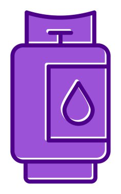 Gaz Silindiri Simgesi vektör illüstrasyon tasarımı