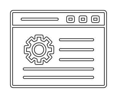 Ağ ayarı. Web simgesi basit illüstrasyon 