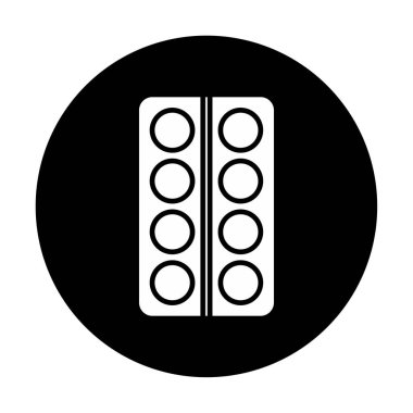 Modern İlaç simgesinin vektör illüstrasyonu                           