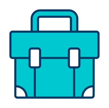 bavul ikonu vektör illüstrasyonu 