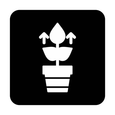 Bitki büyüme ikonu vektör illüstrasyonu