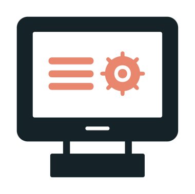 grafik, araştırma simgesi, vektör illüstrasyon tasarımı ile bilgisayar monitörü