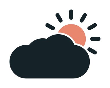 Hava durumu simgesi, vektör illüstrasyonu 