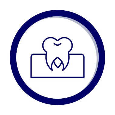 Azı dişi simgesi, vektör illüstrasyonu  