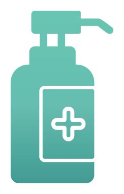 Dezenfektan şişesi ikonu. vektör illüstrasyonu 