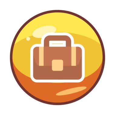 Çanta. Web simgesi basit illüstrasyon