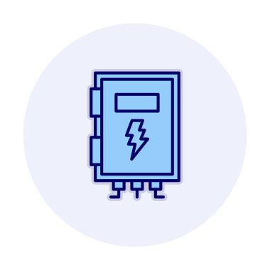 Güç simgesi, vektör illüstrasyonu. Yüksek Voltaj Kutusu              