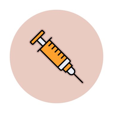 Enjeksiyon şırınga simgesi, vektör illüstrasyonu 