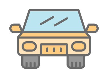 Araba düz simgesi. Vektör çizim 