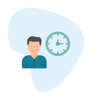 Çalışma Zamanı web simgesi vektör illüstrasyonu