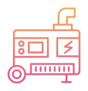 Elektrik Üretici simgesinin vektör çizimi                                        