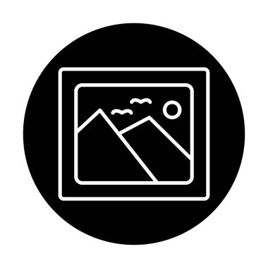 Galeri simgesi, web vektör illüstrasyonu