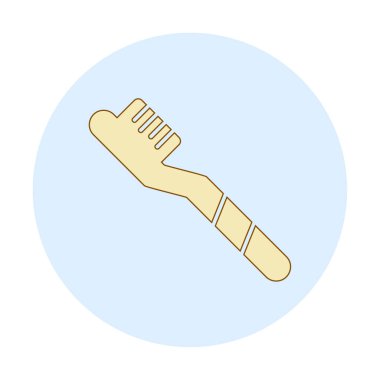 Basit diş fırçası ikonu vektör illüstrasyon tasarımı 