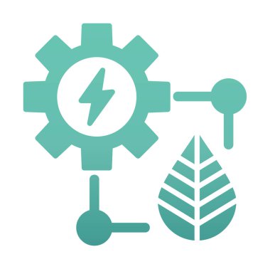 eko enerji simgesi, vektör illüstrasyonu basit tasarım