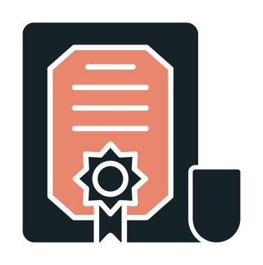 grafik basit sertifika vektör illüstrasyonu 