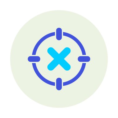  Çember simgesinde konsantrasyon ya da çapraz çizgi yok, vektör illüstrasyonu 