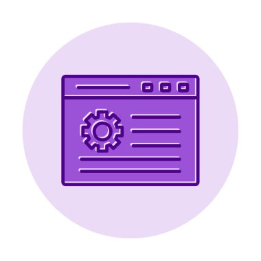 Ağ ayarı. Web simgesi basit illüstrasyon 