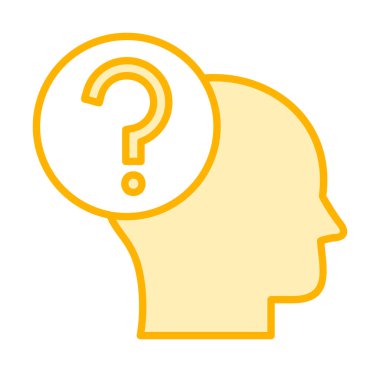 İnsan başlı soru işareti, satır biçimi simgesi 