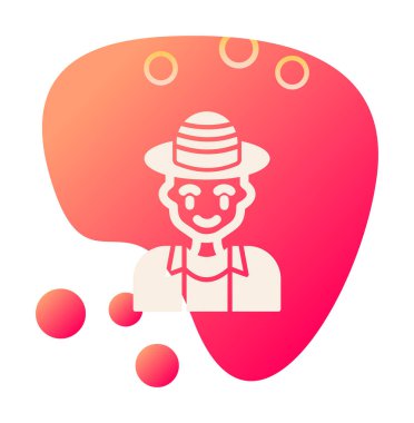 Turist şapkası simgesi, vektör illüstrasyonu 