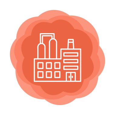 Factory icon, vector illustration simple design