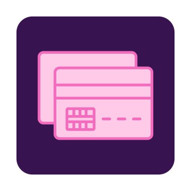 Basit düz kart vektör simgesi 