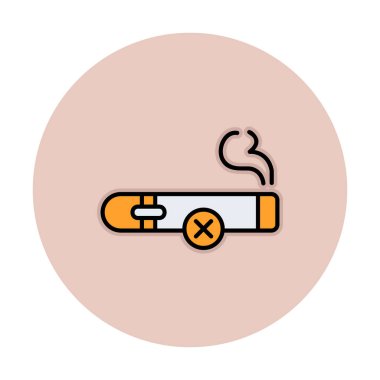 Yasak puro sigara içmek yasak ikon vektör resimleme tasarımı yasak 