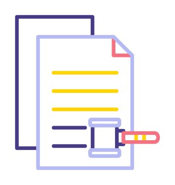 belgelerin vektör çizimi simgesi  