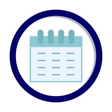 Takvim simgesi, vektör çizimi