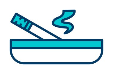 dumanı tüten web simgesi vektör illüstrasyonu