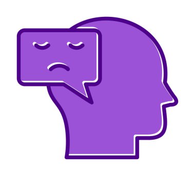 Negatif Düşünce konsepti ikon vektör çizimi