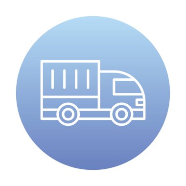 kamyon simgesi, vektör illüstrasyonu