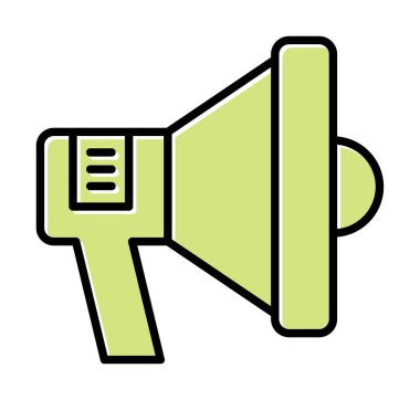 megafon simgesi vektörü web ve mobil tasarımınız için beyaz arkaplanda izole edilmiş, megafon logosu konsepti 