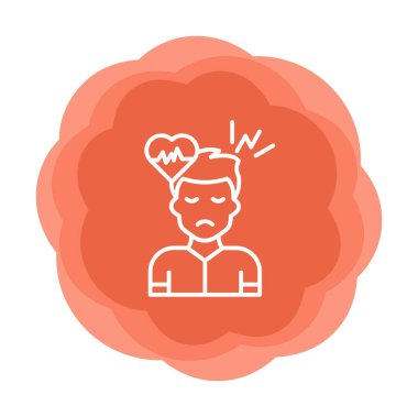 Taşikardi. Web simgesi basit illüstrasyon 