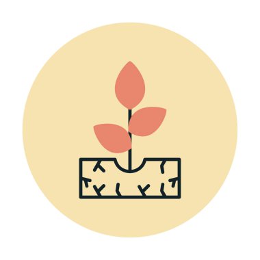 filizlenme simgesi, vektör illüstrasyonu  