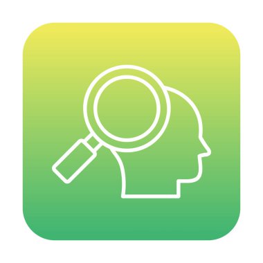 Büyüteç ikonlu insan kafası