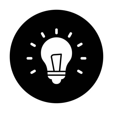 Fikir ampulü simgesi, vektör illüstrasyon tasarımı