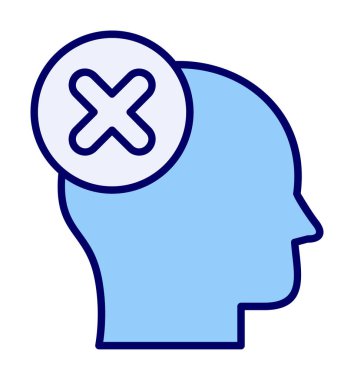 Yanlış vektör düz simgesi düşün 