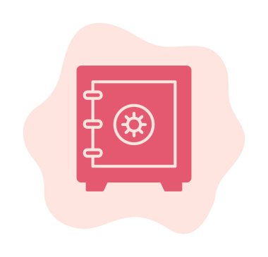 safe box icon, vector illustration 