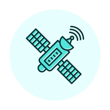 Uydu Simgesi, vektör illüstrasyonu 