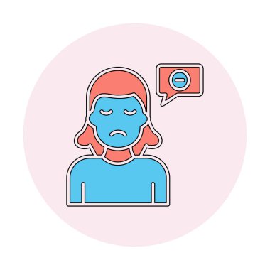 Negatif Düşünce konsepti ikon vektör çizimi