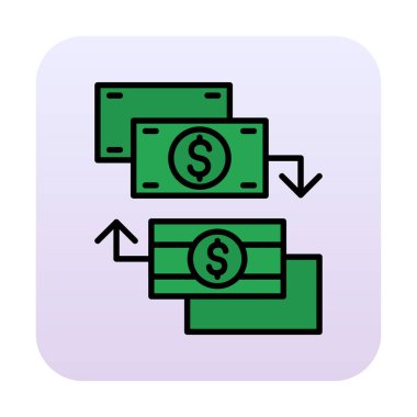 para değişimi simgesi, vektör illüstrasyonu 