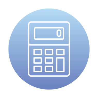 modern hesap makinesi düz vektör çizimi  