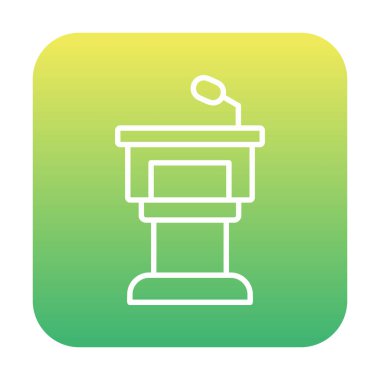 Podyum simgesinin vektör illüstrasyonu 