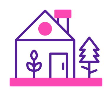 Ağ ve mobil uygulama tasarımınız için beyaz arkaplanda izole edilmiş yeşil ev simgesi vektörü, ev logosu kavramı