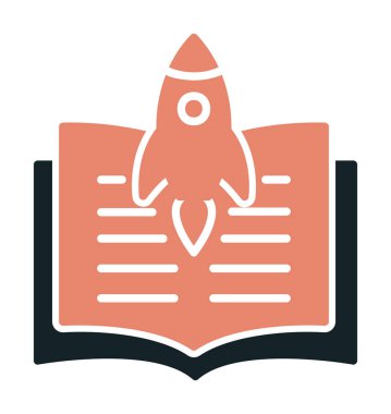 Bilim Kurgu kitabı vektör simgesi                       