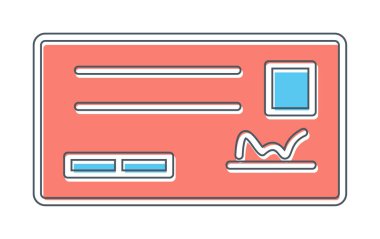 Çek çizgisi vektör simgesi