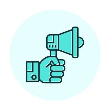 megafon simgesi vektörü web ve mobil tasarımınız için beyaz arkaplanda izole edilmiş, megafon logosu konsepti 