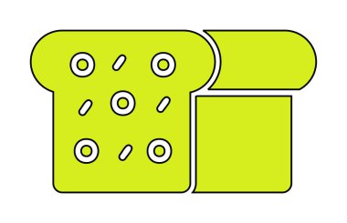 Gıda simgesi, Ekmek 'in vektör illüstrasyonu                    