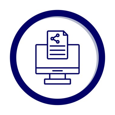 Simge vektör çizimi paylaşım dizaynlı bilgisayar