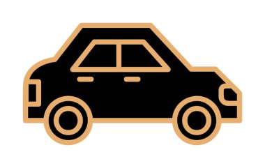 Araba düz simgesi. Vektör çizim 